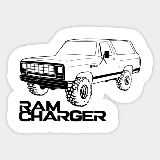 OBS Ram Charger Black Print Sticker